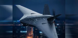 Indien präsentiert Dual-Stealth-Drohne mit neuartiger Tarntechnologie Dual-Stealth-Drohne – ©ndian Defence Research Wing