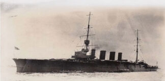 Royal Navy: WW1 cruiser “HMS Nottingham” identified „HMS Nottingham” – ©Royal Navy