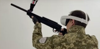 Ukraine: Innovativer Simulator zur Abwehr von FPV-Drohnen mit Gewehren FPV-Drohnen-Abwehr-Simulator – ©Atmaraksi