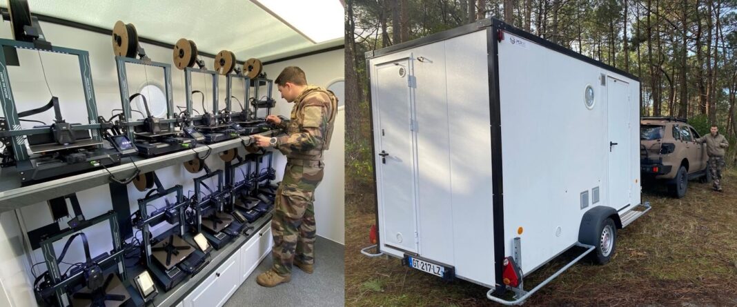 Blick in mobile französische Drohnenfabrik – ©Frankreich MoD