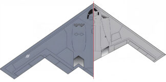 B-21 versus B-2: smaller, cheaper, but more powerful B-21 im Größenvergleich mit B2 – ©RAviation