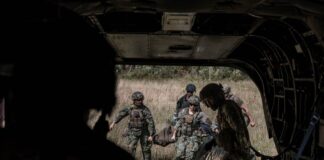 Niederlande: Verwundetenevakuierung nach simuliertem Drohnenangriff Verwundetenevakuierung – ©MinDef