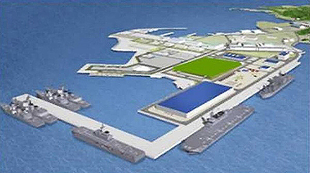 Geplante multifunktionale Verteidigungsbasis in der Stadt Kure – ©Japan MoD
