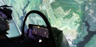Schweizer Piloten trainieren am F-35-Simulator in den USA Blick in einen F-35-Simulator – ©Lockheed Martin