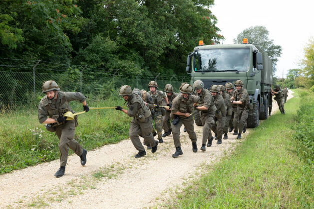 Bei der Übung des Jägerbataillons Wien 2 „Maria Theresia“ in Bruckneudorf. ©Bundesheer