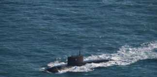 Dutch navy spots Russian submarine in the North Sea Das russische U-Boot „Novorossiysk” in der Nordsee - ©Mediacentrum Defensie