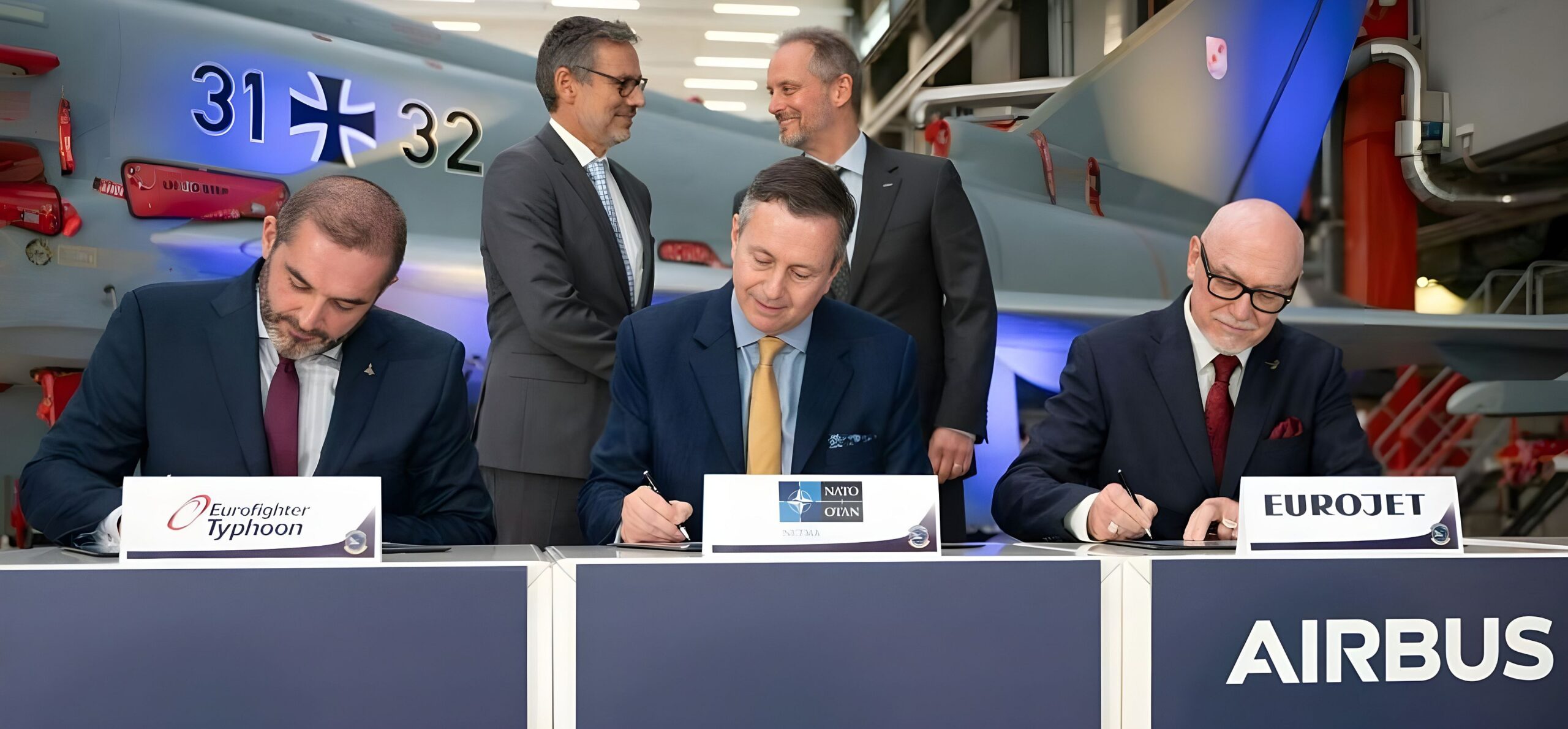Vertragsunterzeichnung für Eurofighter Tranche-5 für die Bundeswehr – ©Airbus Vertragsunterzeichnung für Eurofighter Tranche-5 für die Bundeswehr – ©Airbus