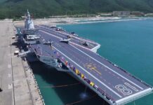 China stellt Flugzeugträger „Fujian“ in Dienst Chinesischer Flugzeugträger „Fujian” – ©PLAN
