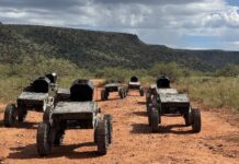 Swarmbotics AI: Ground Swarm Robotics – Swarms of ground drones Fire Ant-Drohnen – ©Swarmrobotics AI