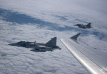 Ungarische Luftwaffe im Baltikum: Bereits 20 Alarmstarts Ungarische JAS-39-Kampfjets – ©Ákos Pintér