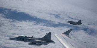 Ungarische Luftwaffe im Baltikum: Bereits 20 Alarmstarts Ungarische JAS-39-Kampfjets – ©Ákos Pintér