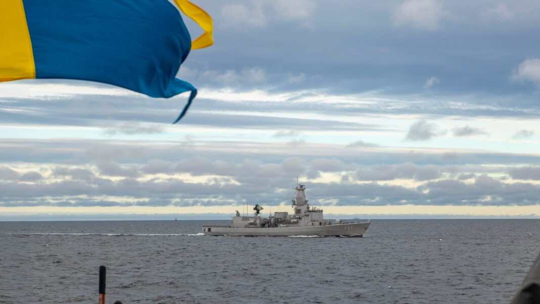 Die belgische Fregatte „Louise-Marie” in der Ostsee – ©Försvarsmakten/Sunnerhage