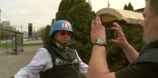 ORF-Korrespondent Christian Wehrschütz: „Besser früher aufstehen als früher tot sein“ ORF-Korrespondent Christian Wehrschütz im Einsatz – ©Christian Wehrschütz