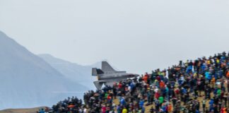 Fliegerschiessen auf der Axalp kehrt zurück – mit Patrouille Suisse? F-35A bei Axalp 2022 – ©Schweizer Luftwaffe