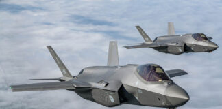 Alert launch due to drone: Dutch F-35s take off F-35 fighter jets of the Dutch Air Force - ©Mediacentrum Defensie