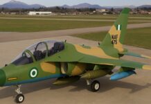 Nigeria: With Italian credit to the Leonardo M-346FA Leonardo M-346 with Nigerian national emblem (illustration) - ©Militär Aktuell