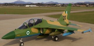 Nigeria: With Italian credit to the Leonardo M-346FA Leonardo M-346 with Nigerian national emblem (illustration) - ©Militär Aktuell