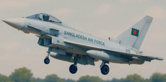Bangladesch entscheidet sich für Eurofighter-Kampfjets Eurofighter mit Hoheitszeichen der Bangladesch Air Force (Illustration) – ©Militär Aktuell/Georg Mader