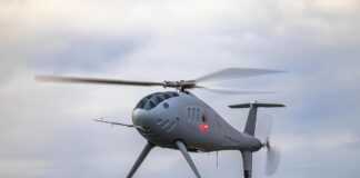 Schiebel absolviert erste Camcopter S-300-Flugerprobung in Frankreich Camcopter S-300 im Flug – ©Schiebel