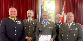 Deutschmeisterbund invited to New Year’s reception – Honor for Chief of the General Staff Striedinger General Rudolf Striedinger was honored by the Deutschmeisterbund - ©DMB/Wichmann