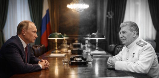 Wladimir Putin und Josef Stalin – ©Militär Aktuell/Rosenkranz