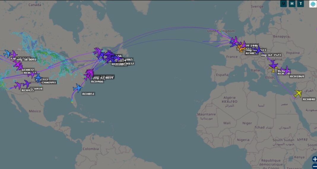 Verlegung von US-Flugzeugen in den Nahen Osten – ©Archiv