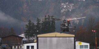 Leonardo AW169 Lion in Tyrol on assistance duty AW169 at the Vomp helicopter base - ©Military Command Tyrol