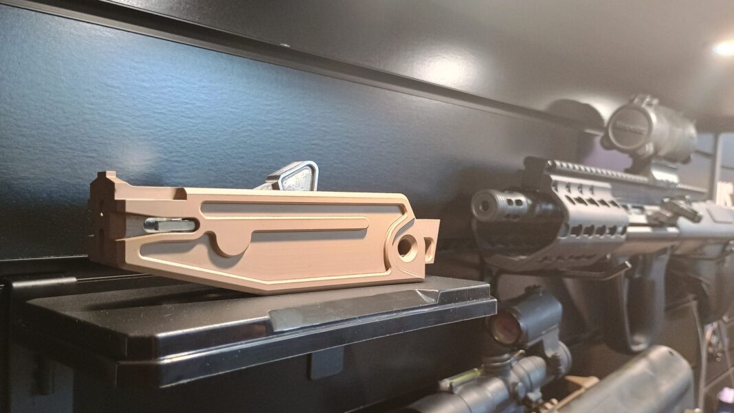 Der neue Abzug von Corvus Defensio für das Steyr AUG bei der Enforce Tac 2026. ©Militär Aktuell/Bendl