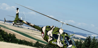 Austrian Armed Forces: Helicopters practise in Upper and Lower Austria OH-58 helicopter - ©Bundesheer/Kermer
