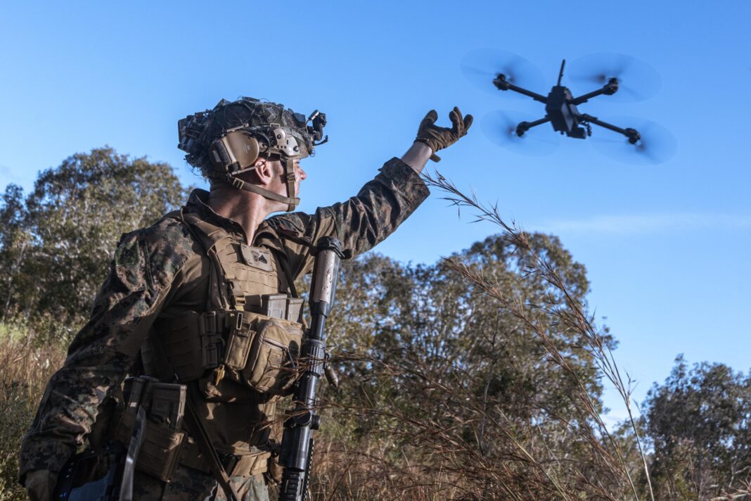 Soldier launches drone - ©Marine Corps Lance Corporal Victor Gurrola