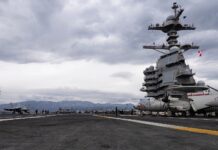 US-Flugzeugträger „Gerald R. Ford” verlässt Split wieder US-Flugzeugträger „Gerald R. Ford” in Split – ©US Navy